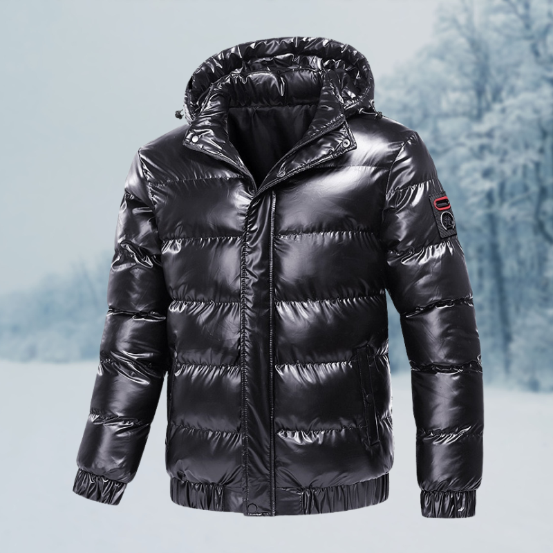 Herren Glänzende Puffer Jacke | Winter