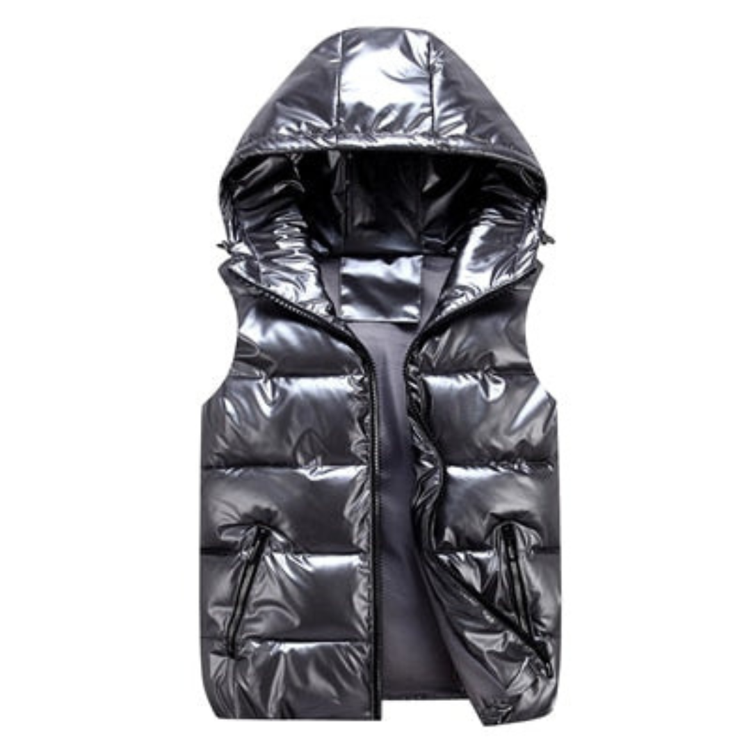 Herren Puffer Ärmellos Weste | Glänzend