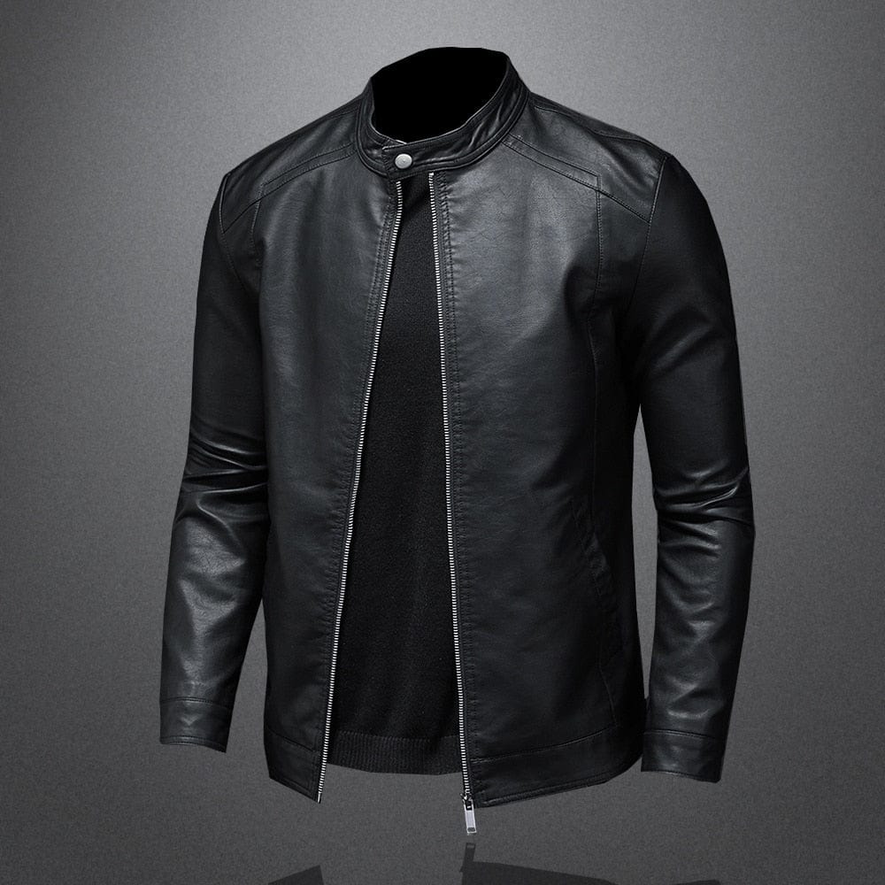 Herren Schwarz Langarm Jacke | Reißverschluss