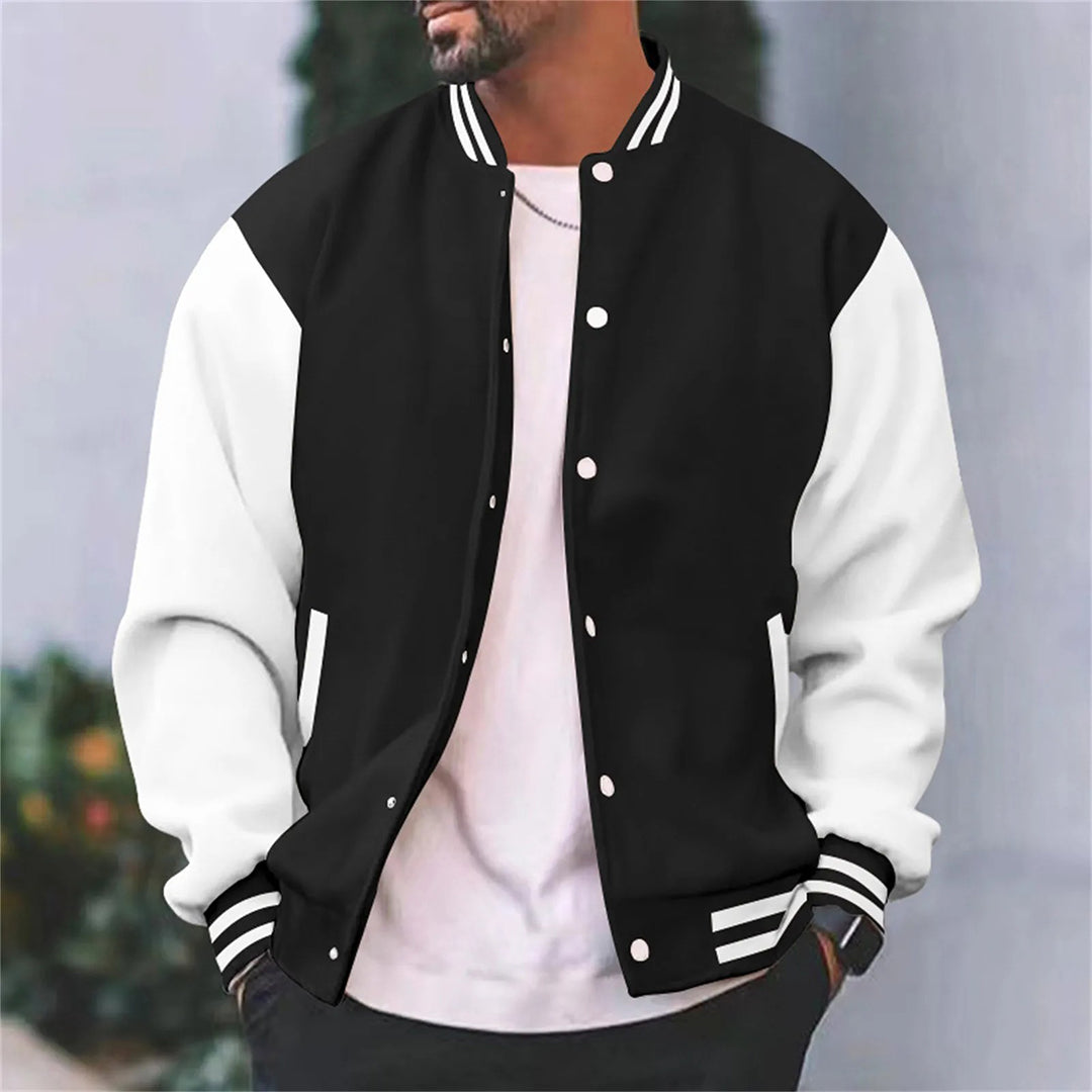 Herren Knopf Daunen Schlanke Passform Jacke | Lange Ärmel