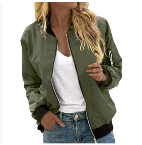 Klassische damen-bomberjacke