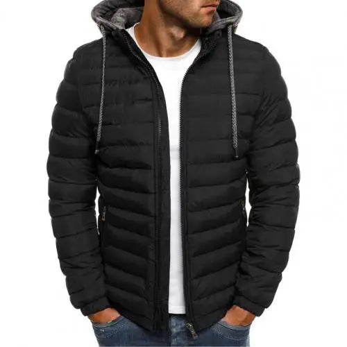 Herren Retro Daunen Jacke | Mit Kapuze