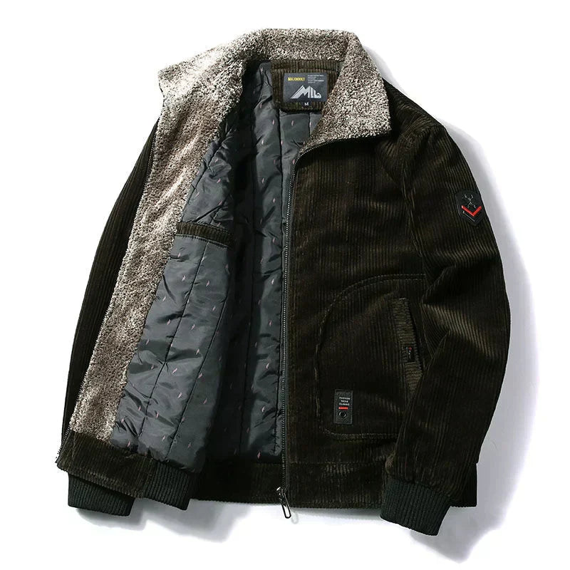 Herren Warme Dicke Reißverschlussjacke | Übergroß