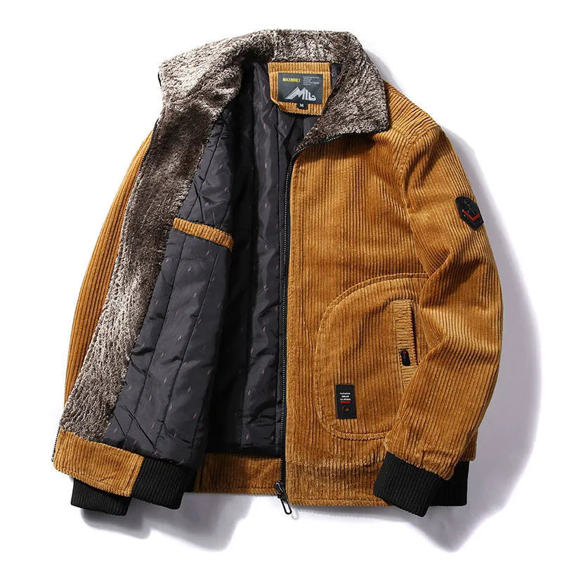 Herren Warme Dicke Reißverschlussjacke | Übergroß