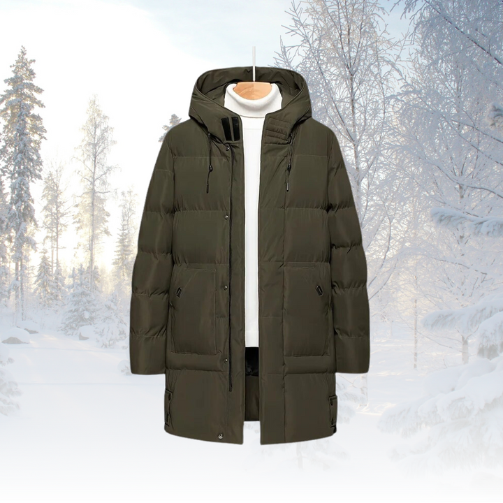 Herren Warme Dick Lang Winterjacke | Kapuze