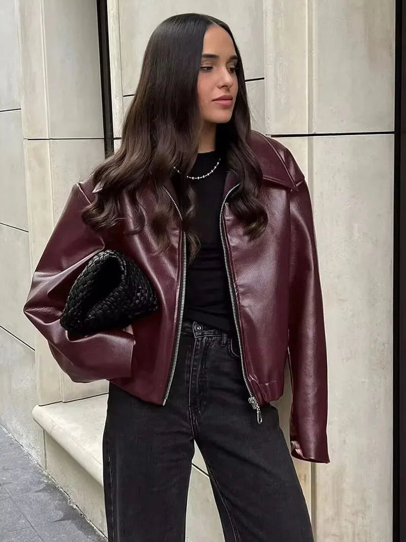 Lässige Jacke mit Reißverschluss für Damen | Modisch