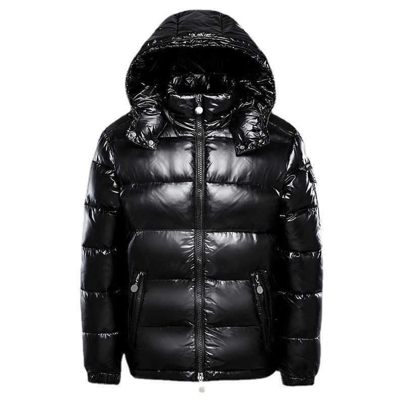 Herren Winter Pufferjacke mit Reißverschluss | Kapuze