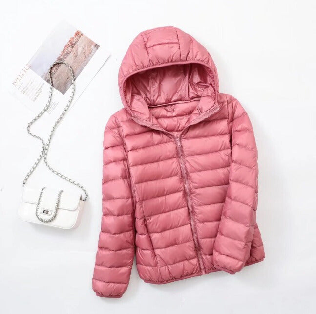 Ultraleichte dünne daunenjacke für frauen