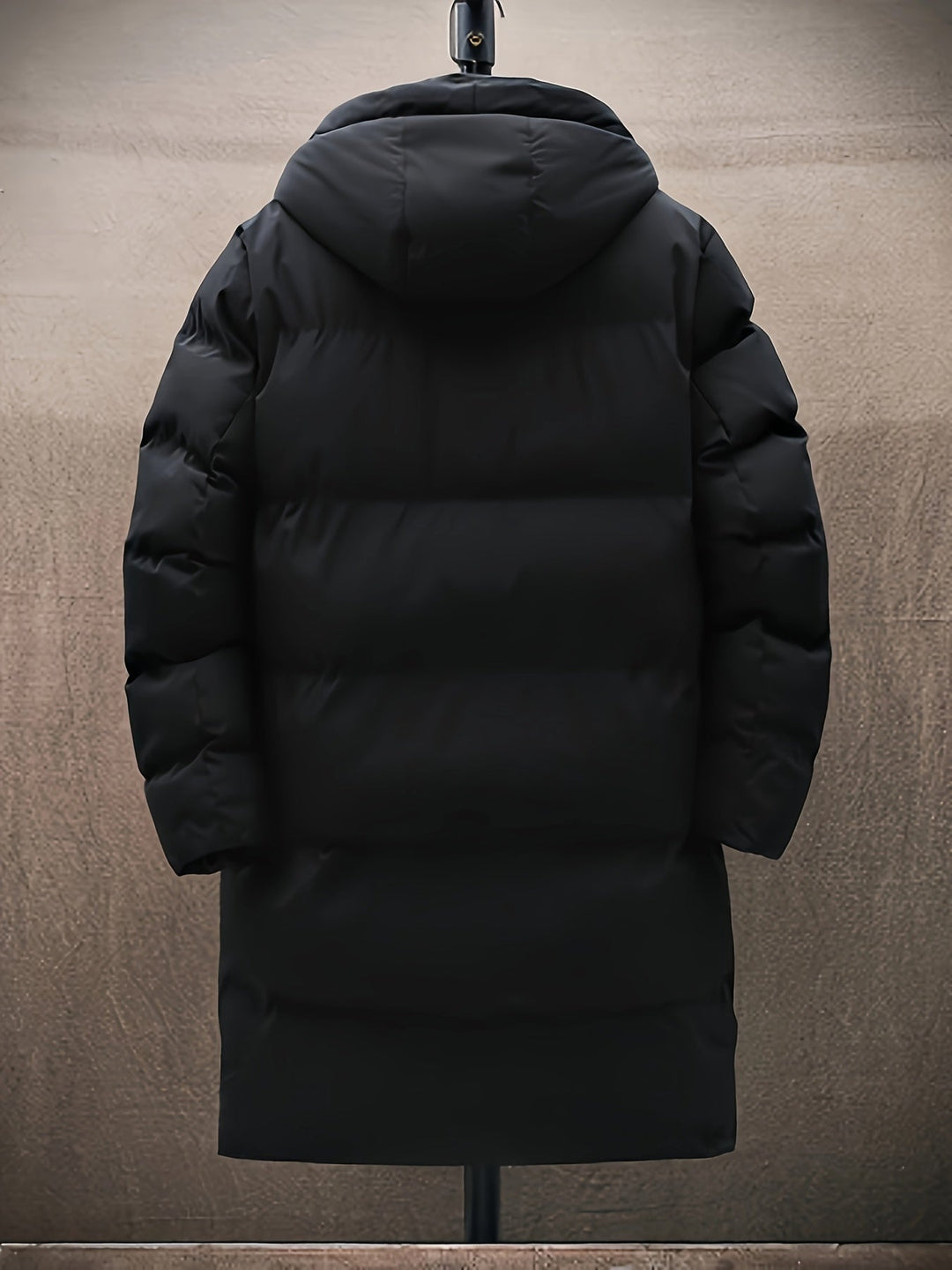 Herren Lange Warme Puffer Jacke | Reißverschluss