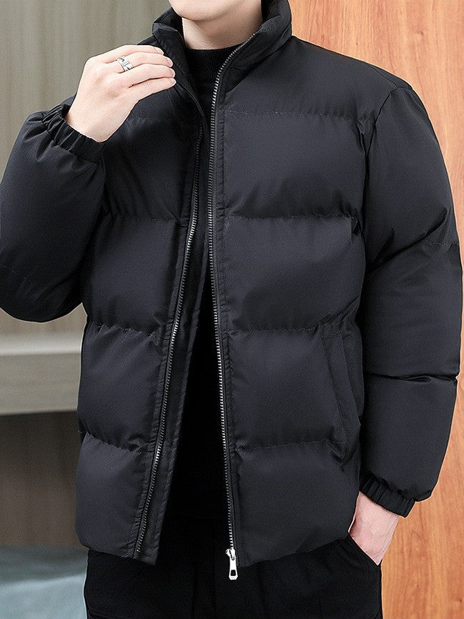 Herren Dick gefütterte Winterjacke | Reißverschluss