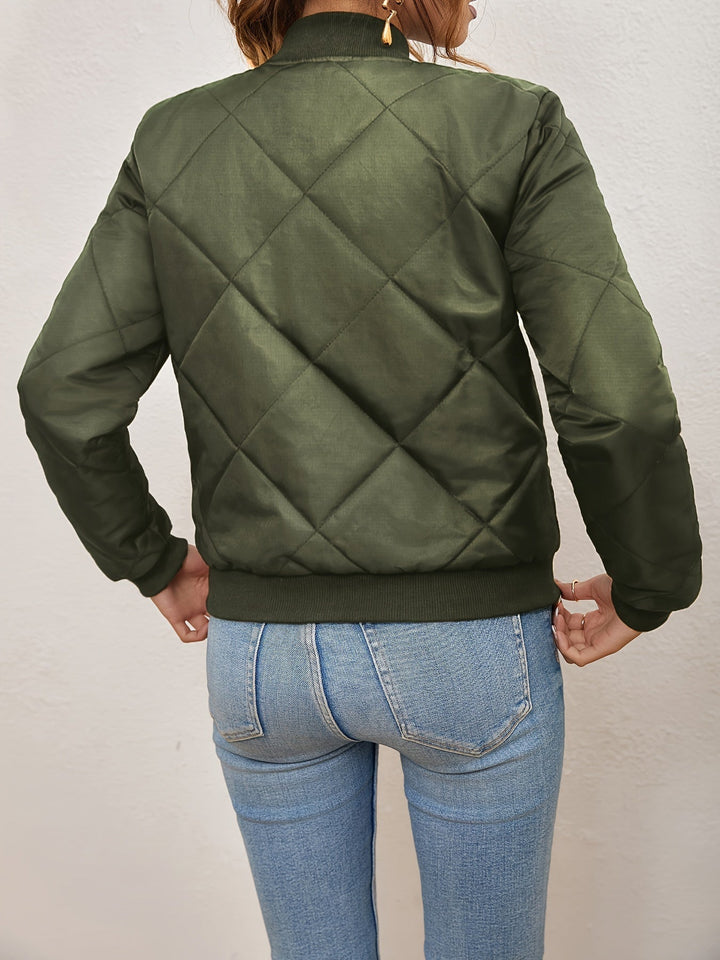 Bomberjacke mit Argyle-Muster für Damen | Lässig