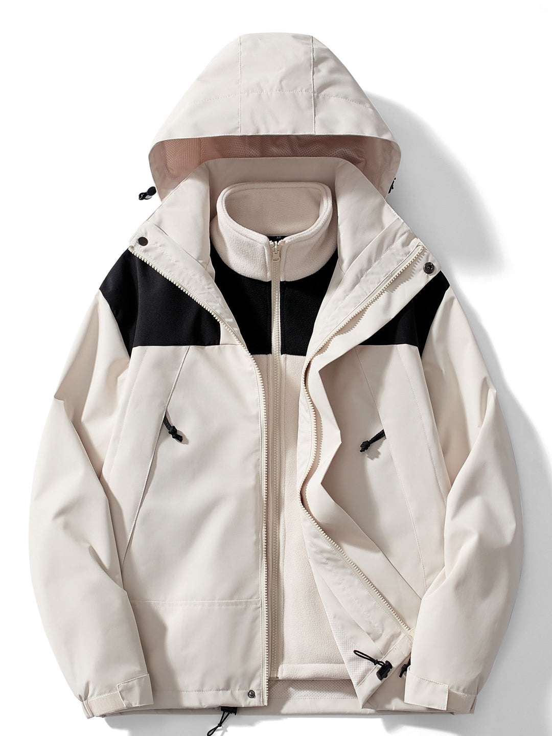 Modulare Outdoor-Winterjacke mit Kapuze für Herren | Gekürzt