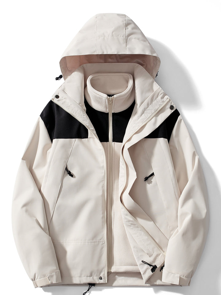 Modulare Outdoor-Winterjacke mit Kapuze für Herren | Gekürzt