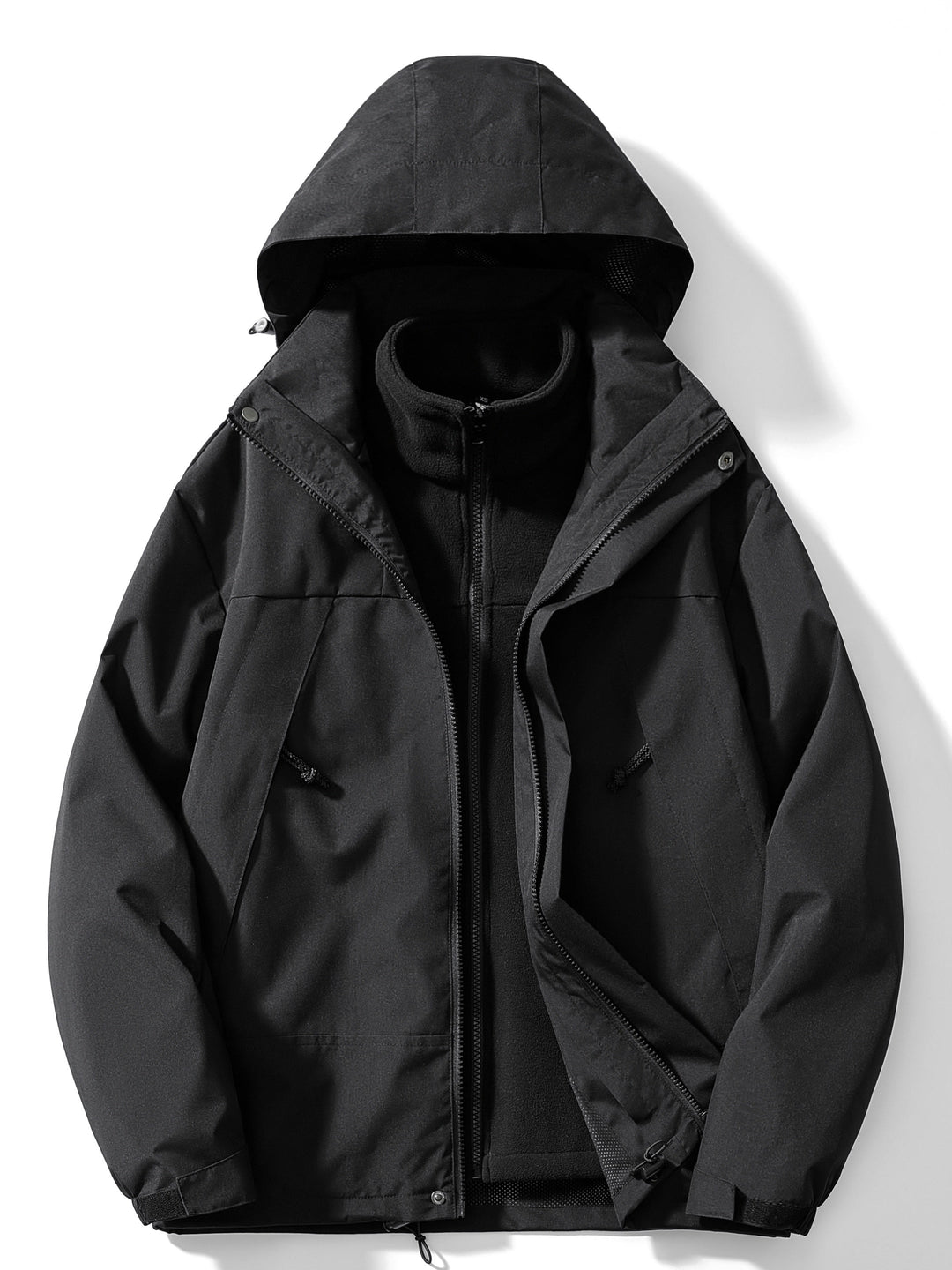 Modulare Outdoor-Winterjacke mit Kapuze für Herren | Gekürzt