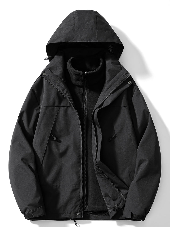 Modulare Outdoor-Winterjacke mit Kapuze für Herren | Gekürzt