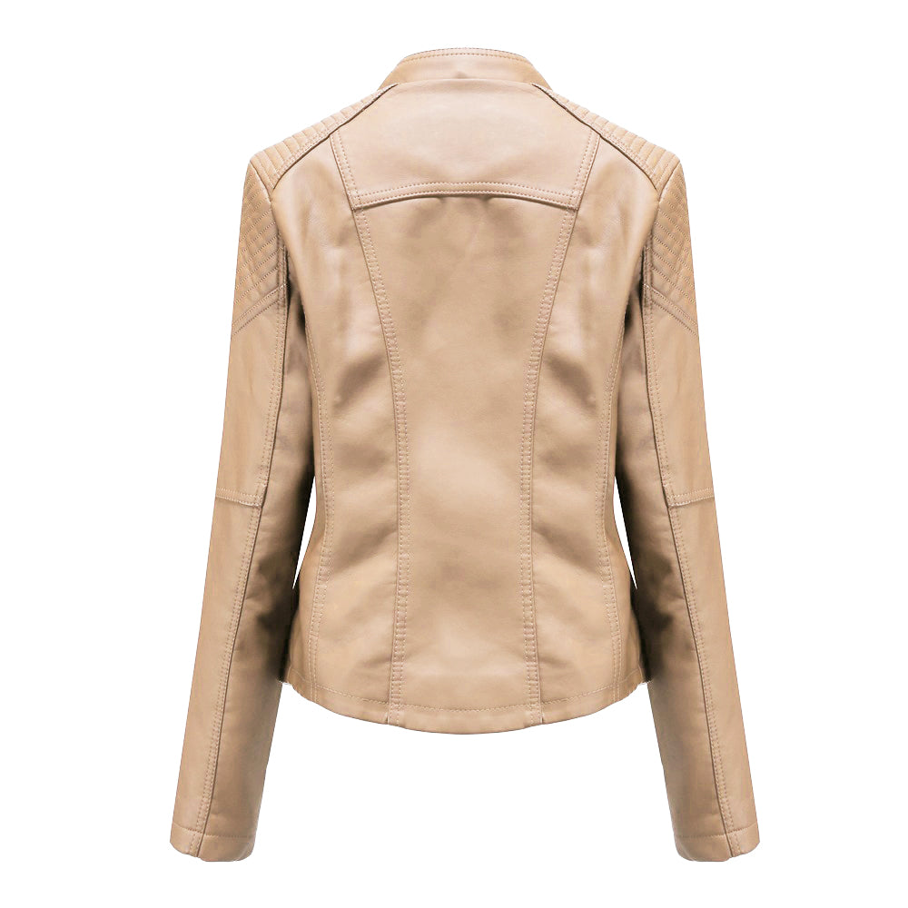 Damen stilvoll Premium Bikerjacke | Bequem