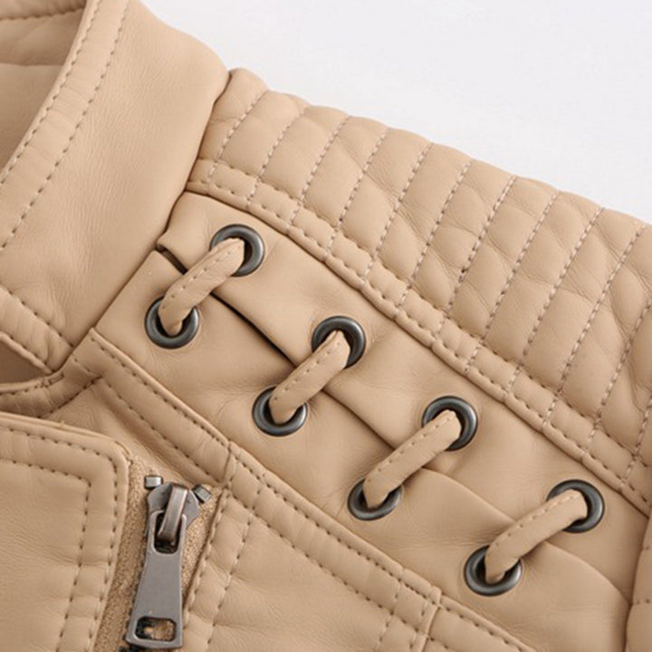 Damen stilvoll Premium Bikerjacke | Bequem