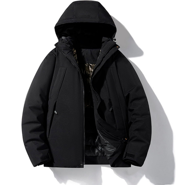 Unisex-Skijacke mit Kapuze und Taschen | Winter