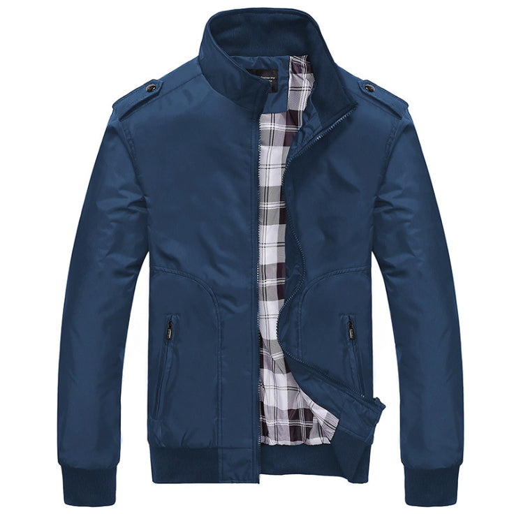 Herren Langarm Stehkragen Jacke | Reissverschluss