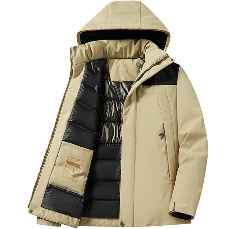 Unisex-Skijacke mit Kapuze und Taschen | Winter