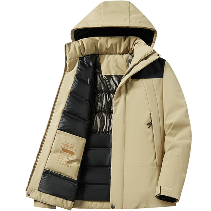 Unisex-Skijacke mit Kapuze und Taschen | Winter
