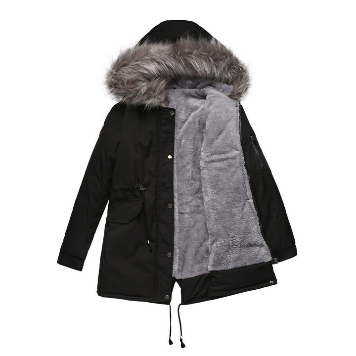 Damen Moderner Parka mit Kapuze | Verstellbarer Gürtel