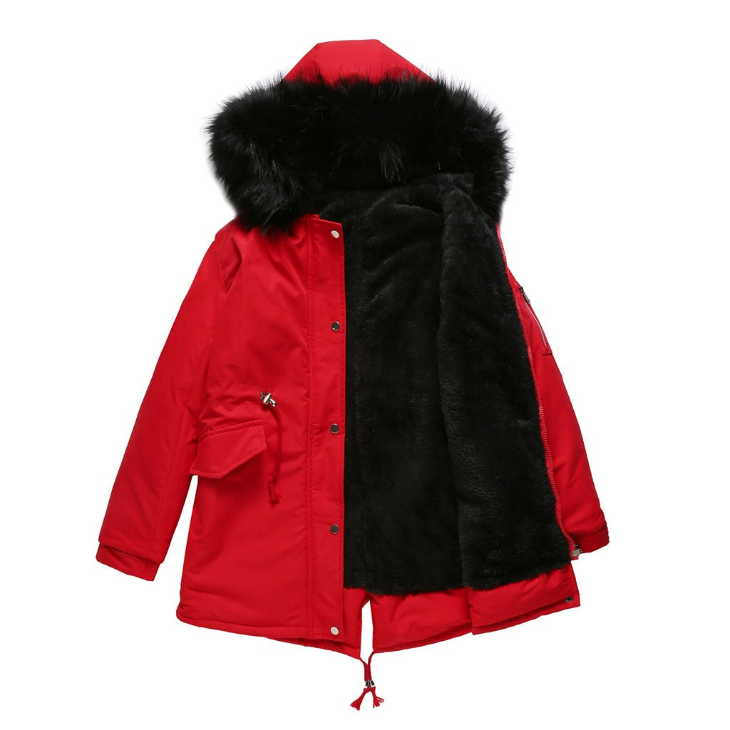 Damen Moderner Parka mit Kapuze | Verstellbarer Gürtel