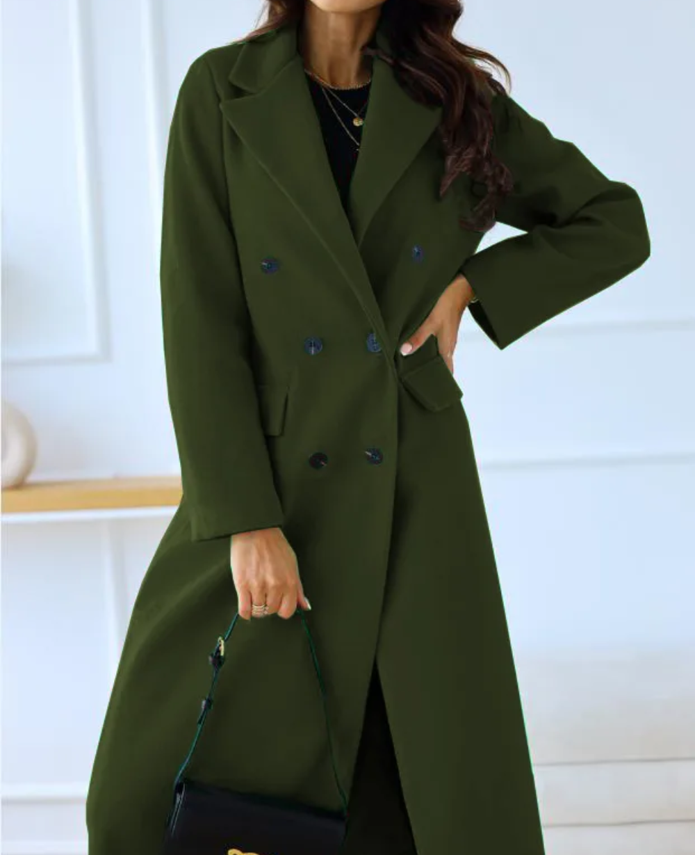 Damen Eleganter Langer Mantel | Taschen