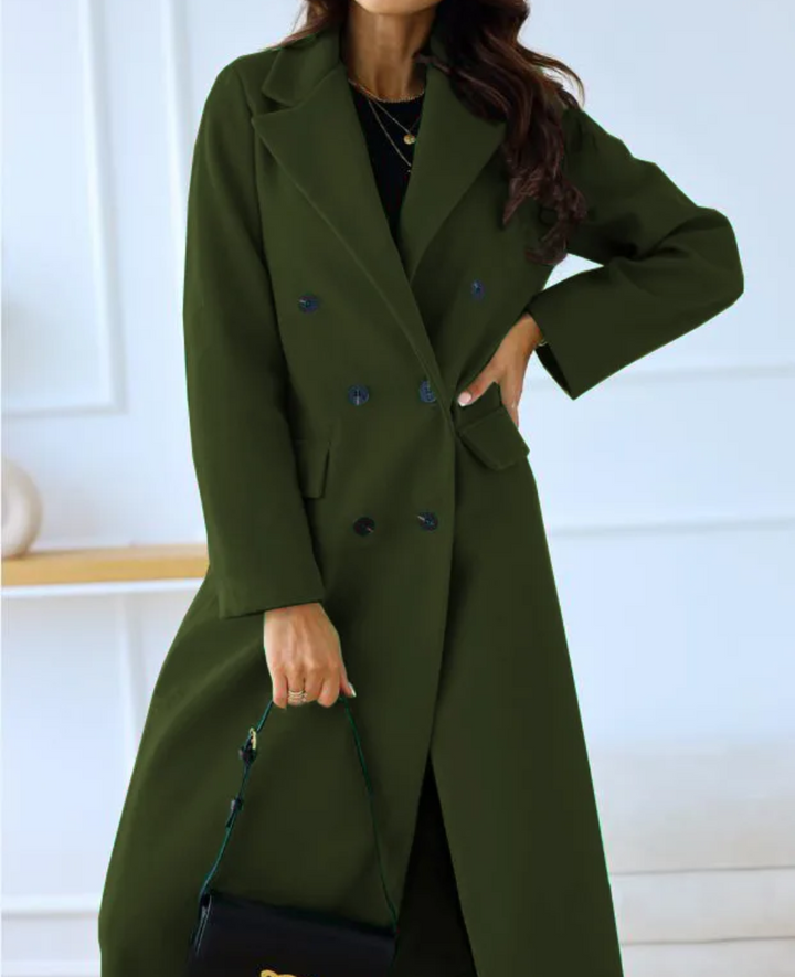 Damen Eleganter Langer Mantel | Taschen