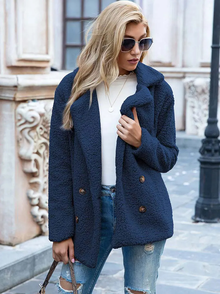 Flauschige Teddy Jacke für Damen | Schlanke Passform