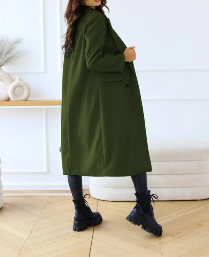 Damen Eleganter Langer Mantel | Taschen