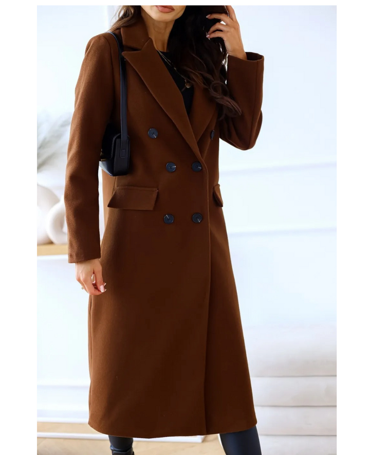 Damen Eleganter Langer Mantel | Taschen