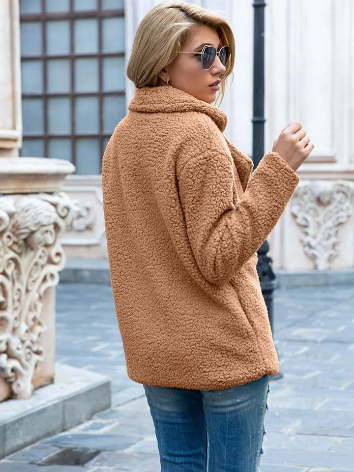 Flauschige Teddy Jacke für Damen | Schlanke Passform