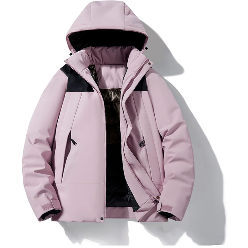 Unisex-Skijacke mit Kapuze und Taschen | Winter