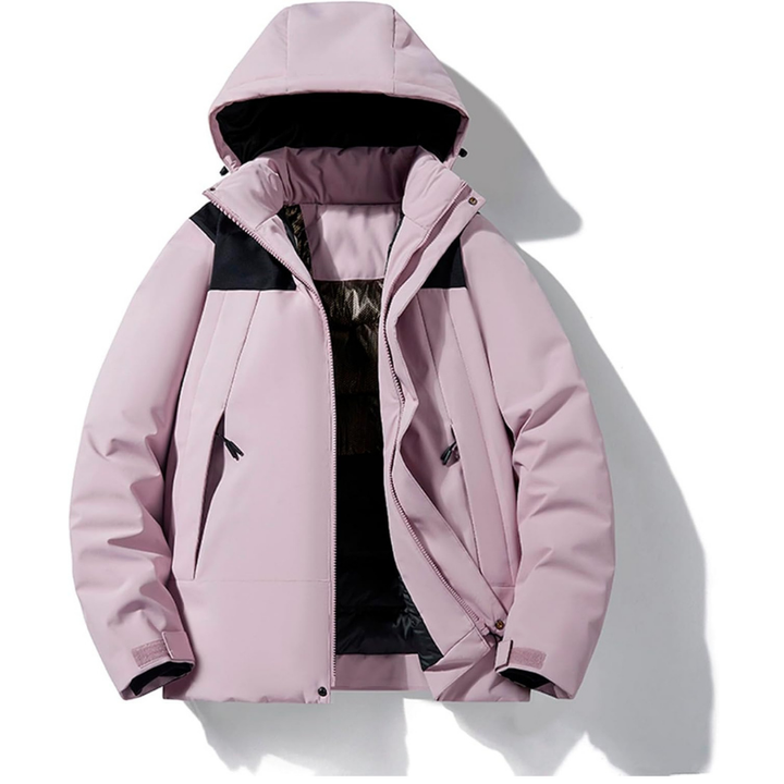 Unisex-Skijacke mit Kapuze und Taschen | Winter