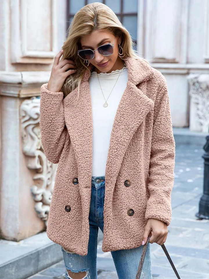 Flauschige Teddy Jacke für Damen | Schlanke Passform