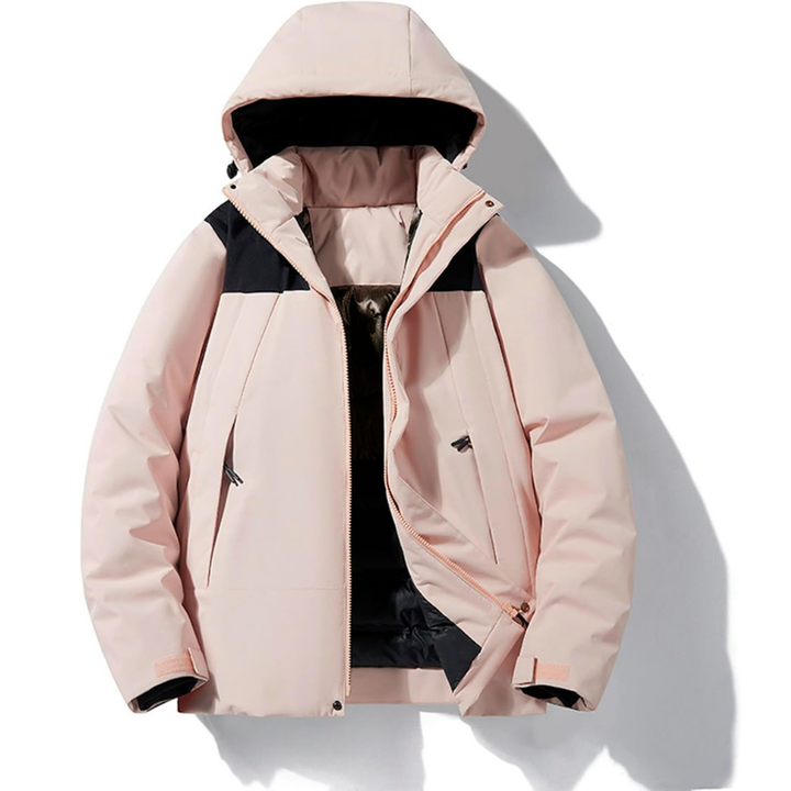 Unisex-Skijacke mit Kapuze und Taschen | Winter