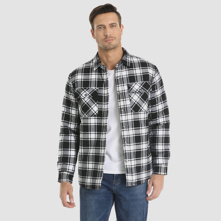 Herren Winter Langarm Hemd Jacke | Lässig