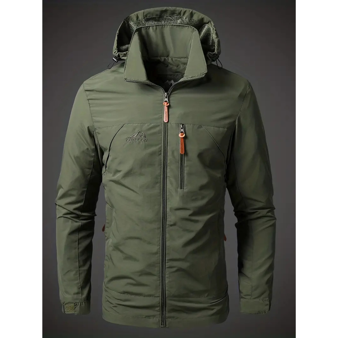 Herren Draußen Jacke mit Kapuze | Wasserdicht