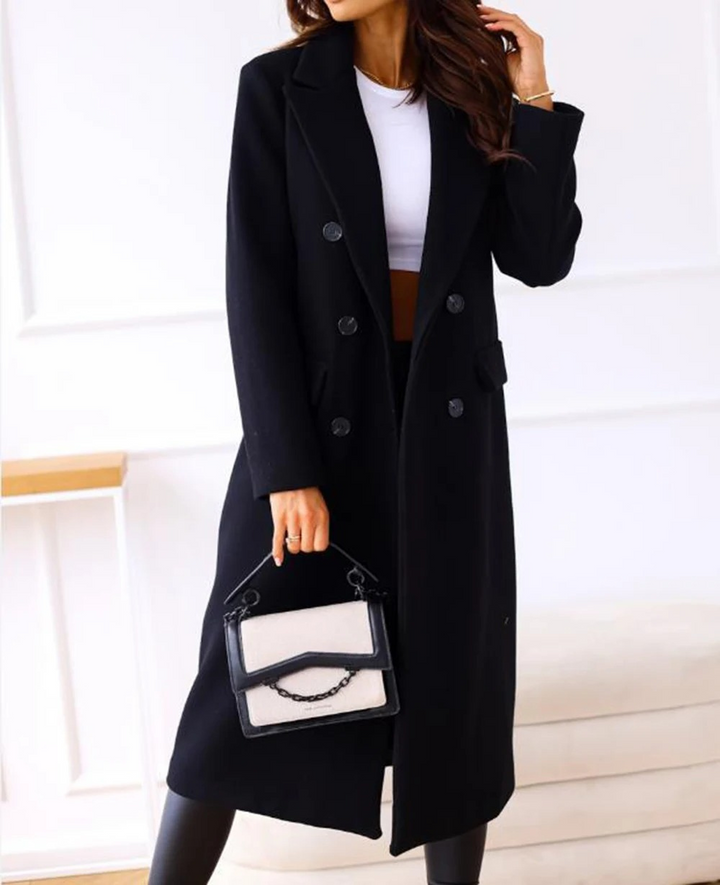 Damen Eleganter Langer Mantel | Taschen