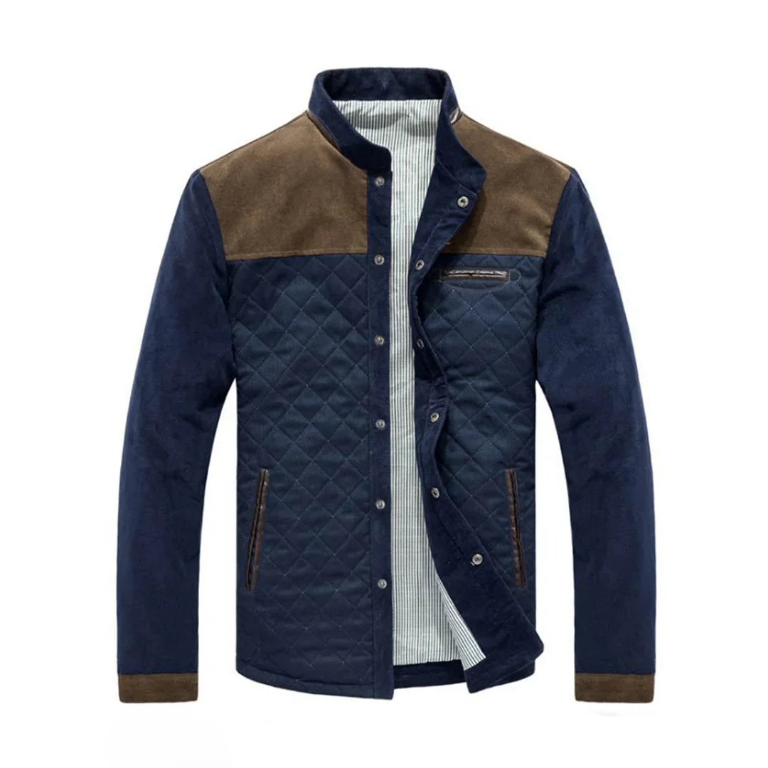 Herren Lässige Stehkragen Jacke | Gepolstert