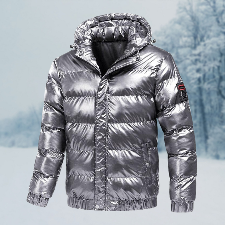Herren Glänzende Puffer Jacke | Winter