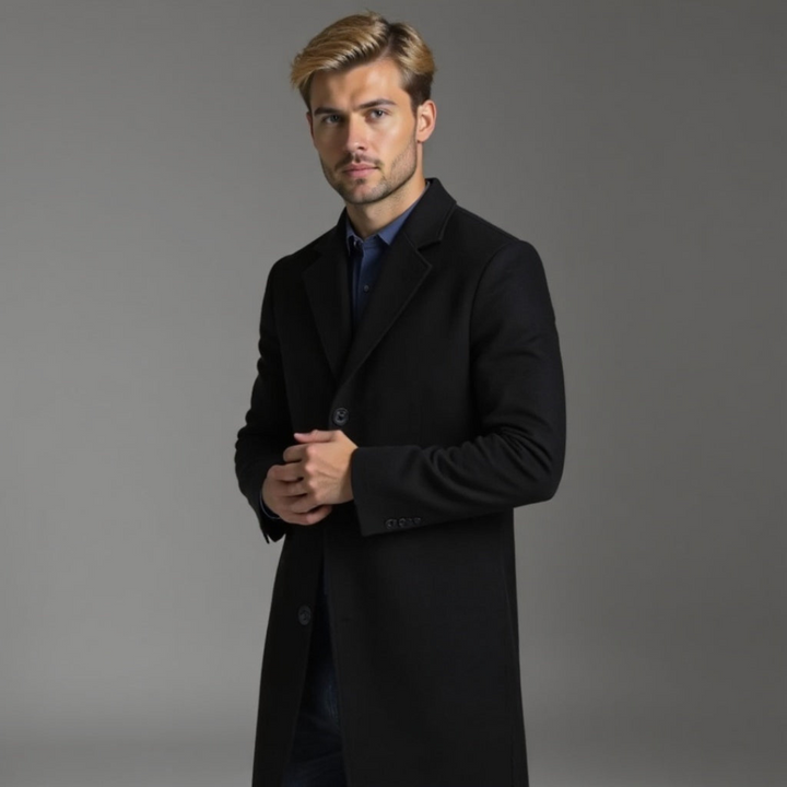 Herren Klassisch Schmaler Schnitt Formeller Trench Mantel | Winter