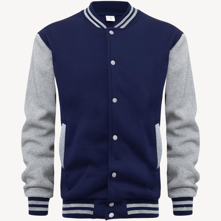 Herren Klassische Bomber Knopfleiste Jacke | Lässig