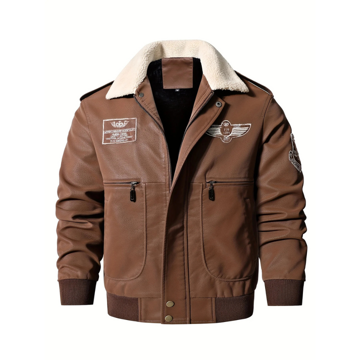 Herren Langarm Bomber Jacke | Reißverschlusstaschen