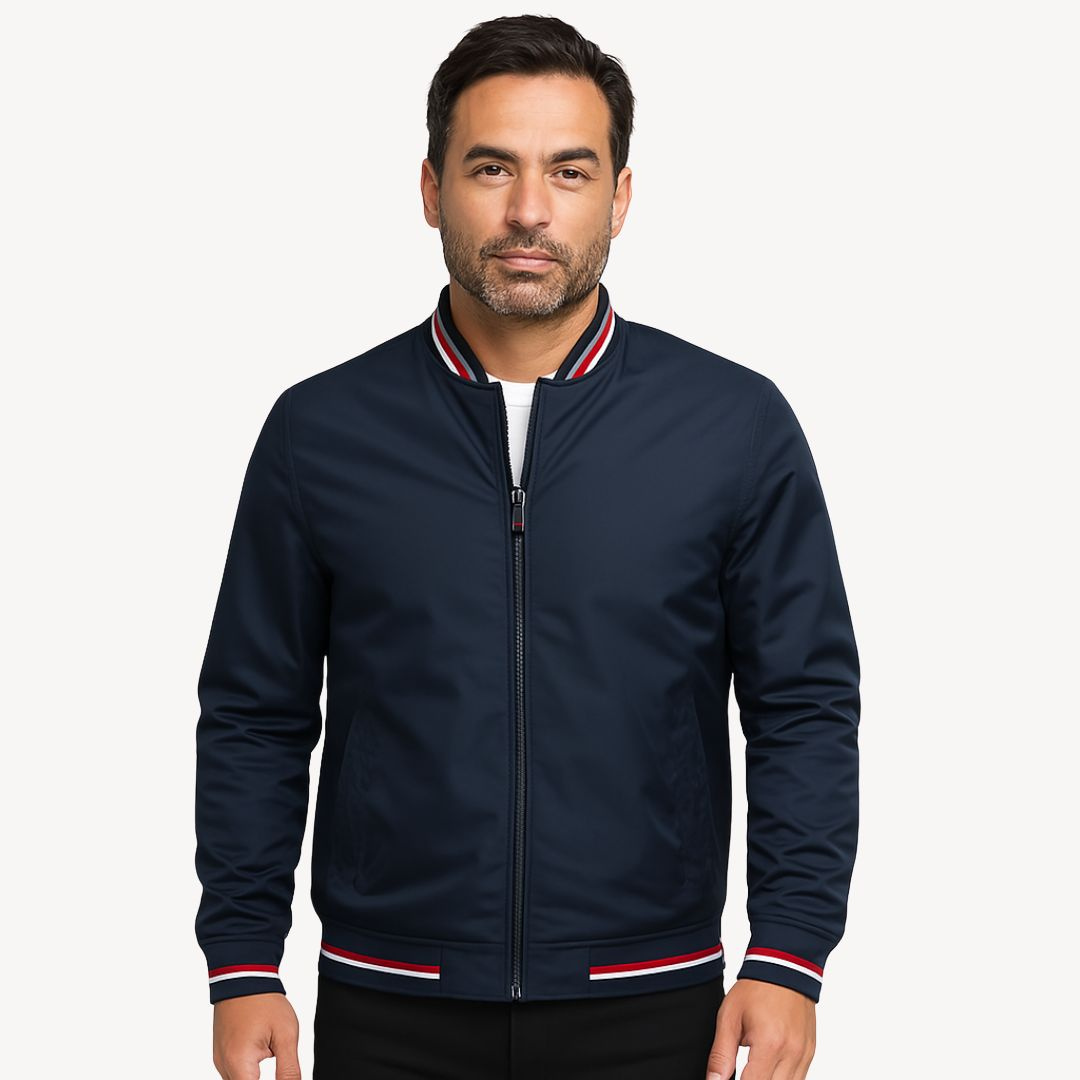 Herren Reißverschluss Leichte Bomber Jacke | Komfortabel
