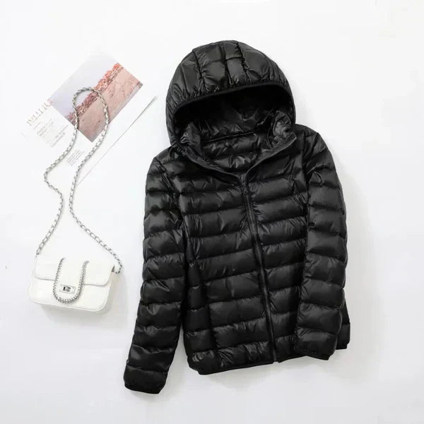 Damen Kapuze Reißverschluss Steppjacke | Puffer