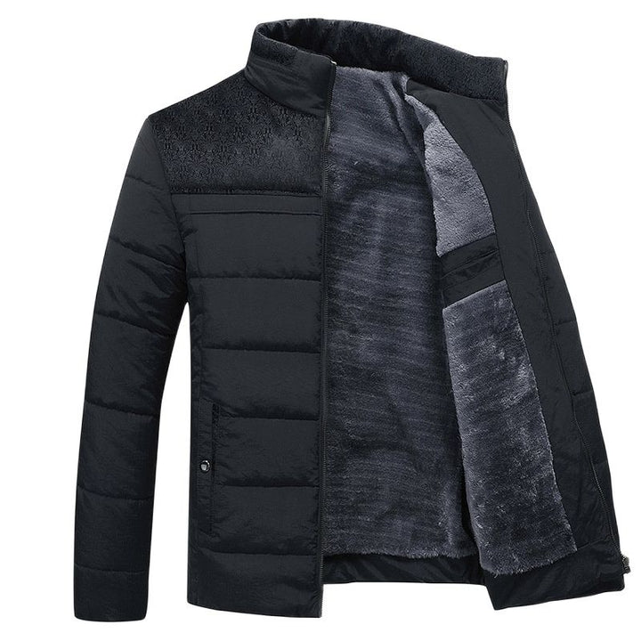 Luxuriöse fleece-steppjacke
