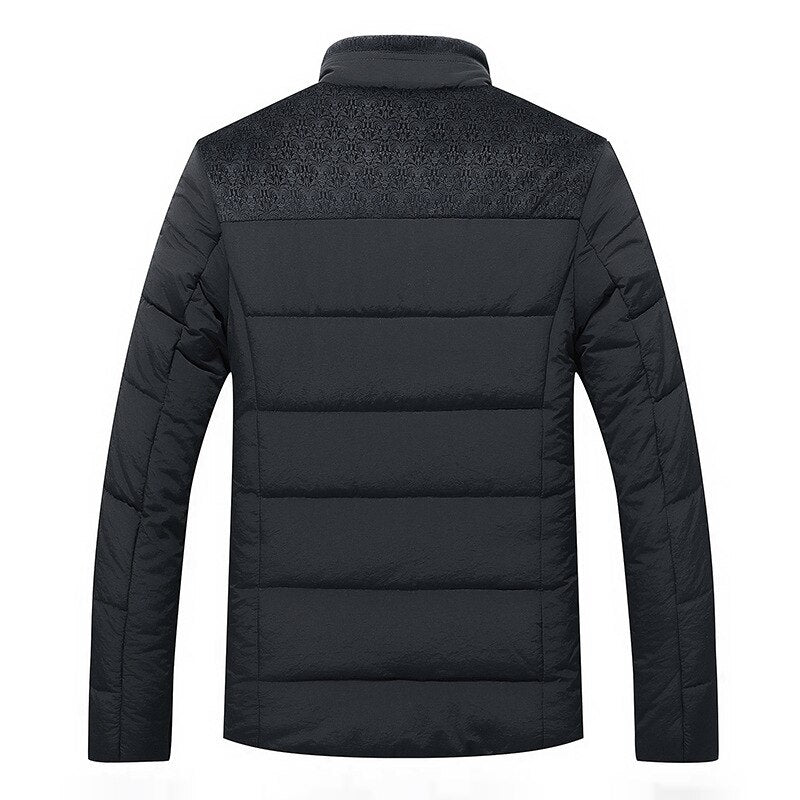 Luxuriöse fleece-steppjacke
