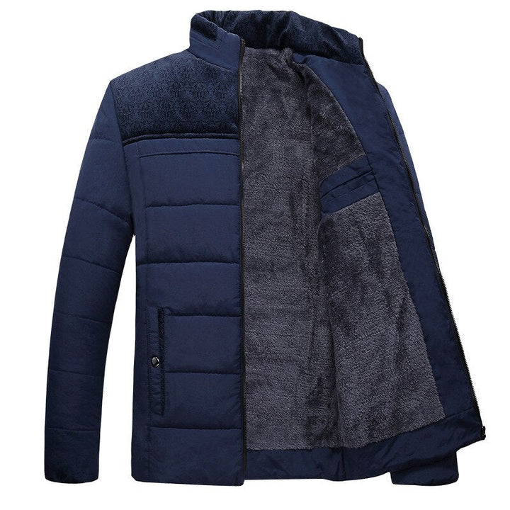 Luxuriöse fleece-steppjacke